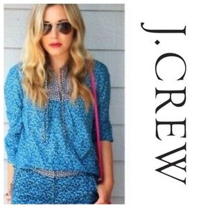 J CREW peasant blouse in a silk blend. Sz 4.